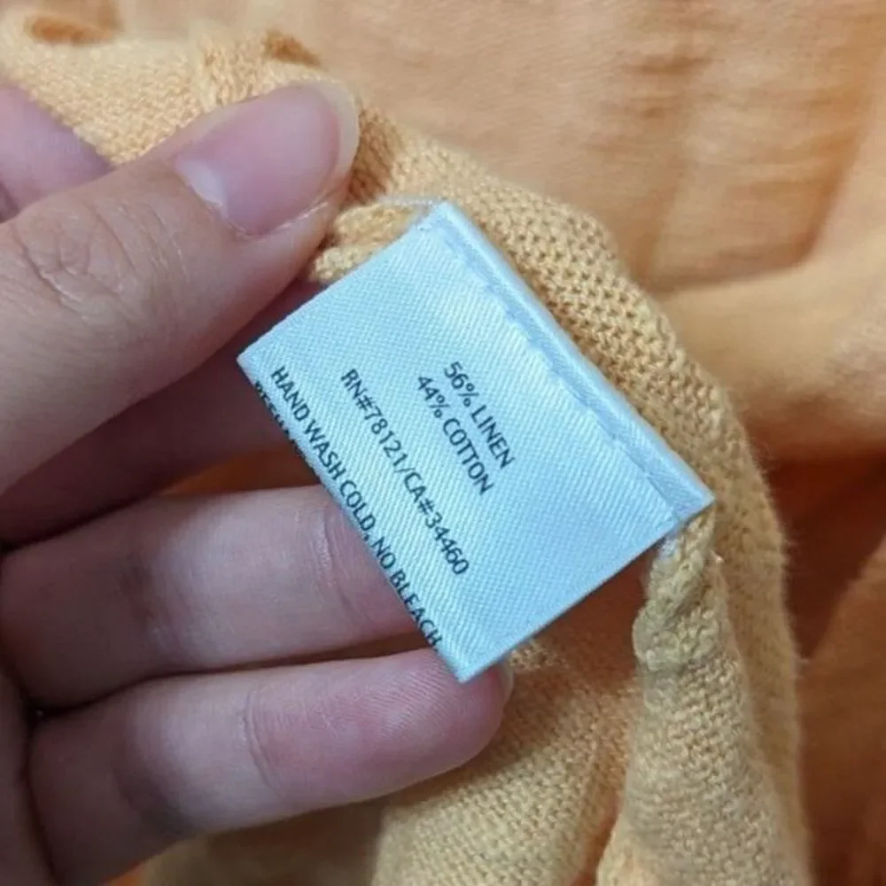 Eileen Fisher Womens Sz XL Linen Blend Open Cardigan Boho 70s Minimalist - Picture 4 of 4